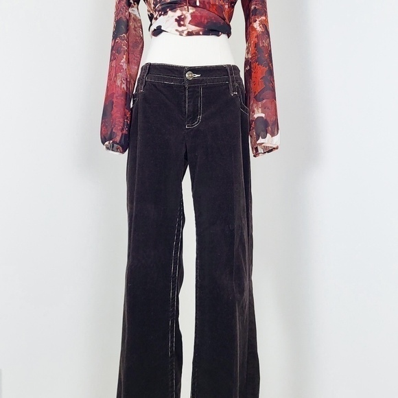 *Free With Purchase* Y2K Corduroy low rise capri's pants velvet - Picture 7 of 7